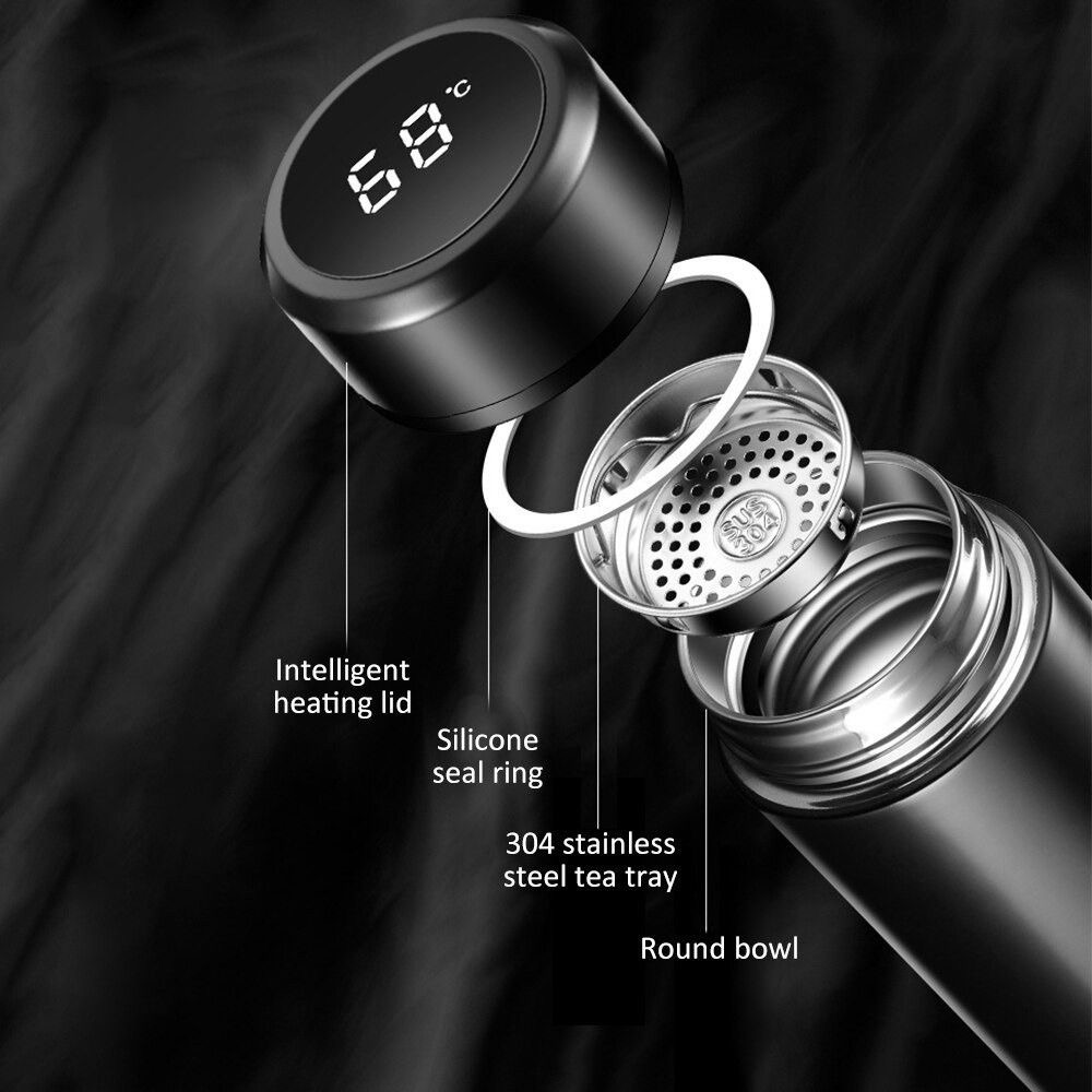 Termo Digital desmontado — acero inoxidable 304