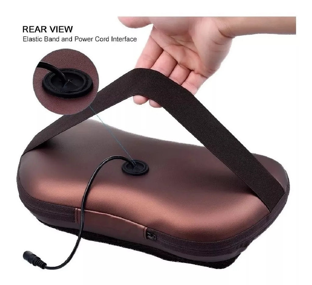 MASAJEADOR ALMOHADA PARA CUELLO Y CERVICALES DE 8 PUNTAS PARA LA CASA O EL AUTO