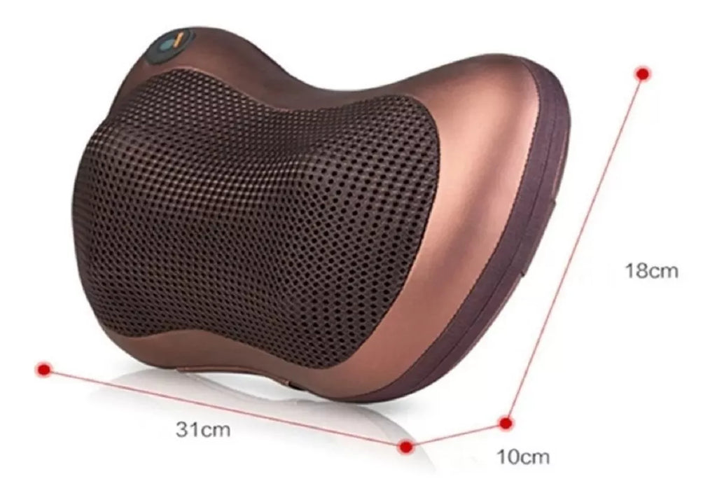 MASAJEADOR ALMOHADA PARA CUELLO Y CERVICALES DE 8 PUNTAS PARA LA CASA O EL AUTO