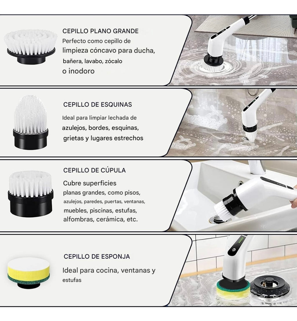 Cepillo limpiador giratorio 9 en 1