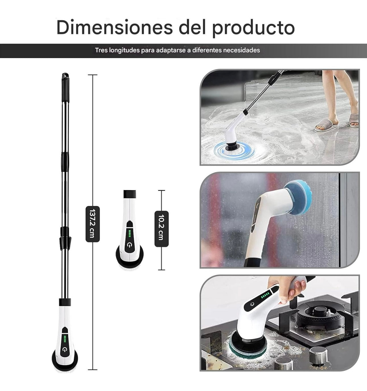 Cepillo limpiador giratorio 9 en 1