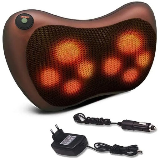 MASAJEADOR ALMOHADA PARA CUELLO Y CERVICALES DE 8 PUNTAS PARA LA CASA O EL AUTO