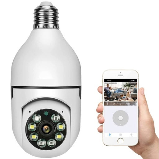 CAMARA WIFI TIPO LAMPARA BOMBITA DE LUZ INALAMBRICA GIRATORIA