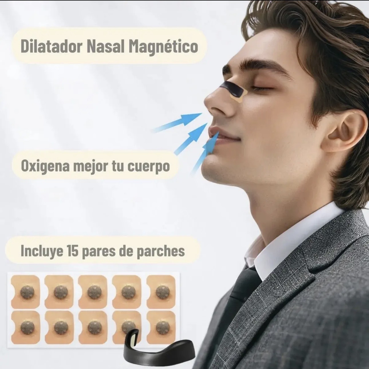 Dilatador nasal magnético — oxigena mejor tu cuerpo