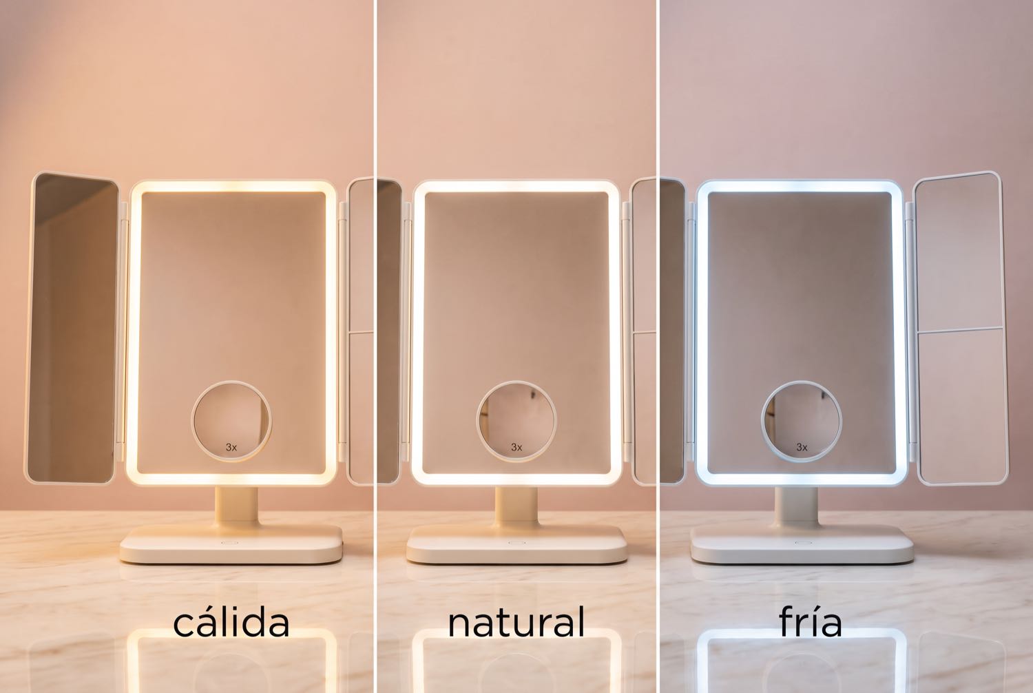 Los 3 tonos de luz: cálida, natural y fría