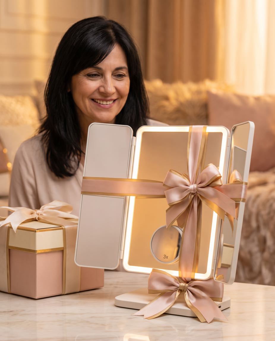 El espejo LED presentado como regalo