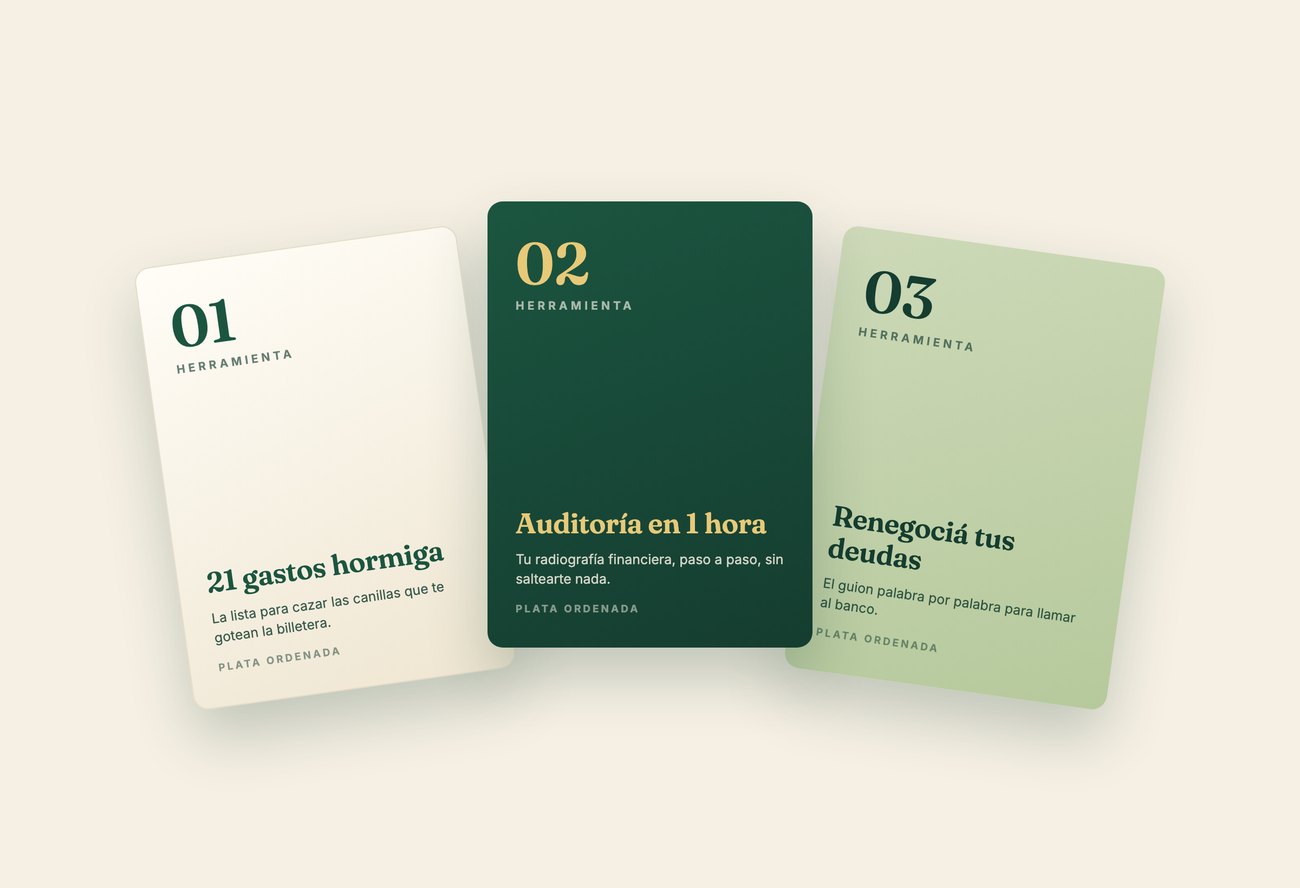 Las 3 herramientas de regalo de Plata Ordenada
