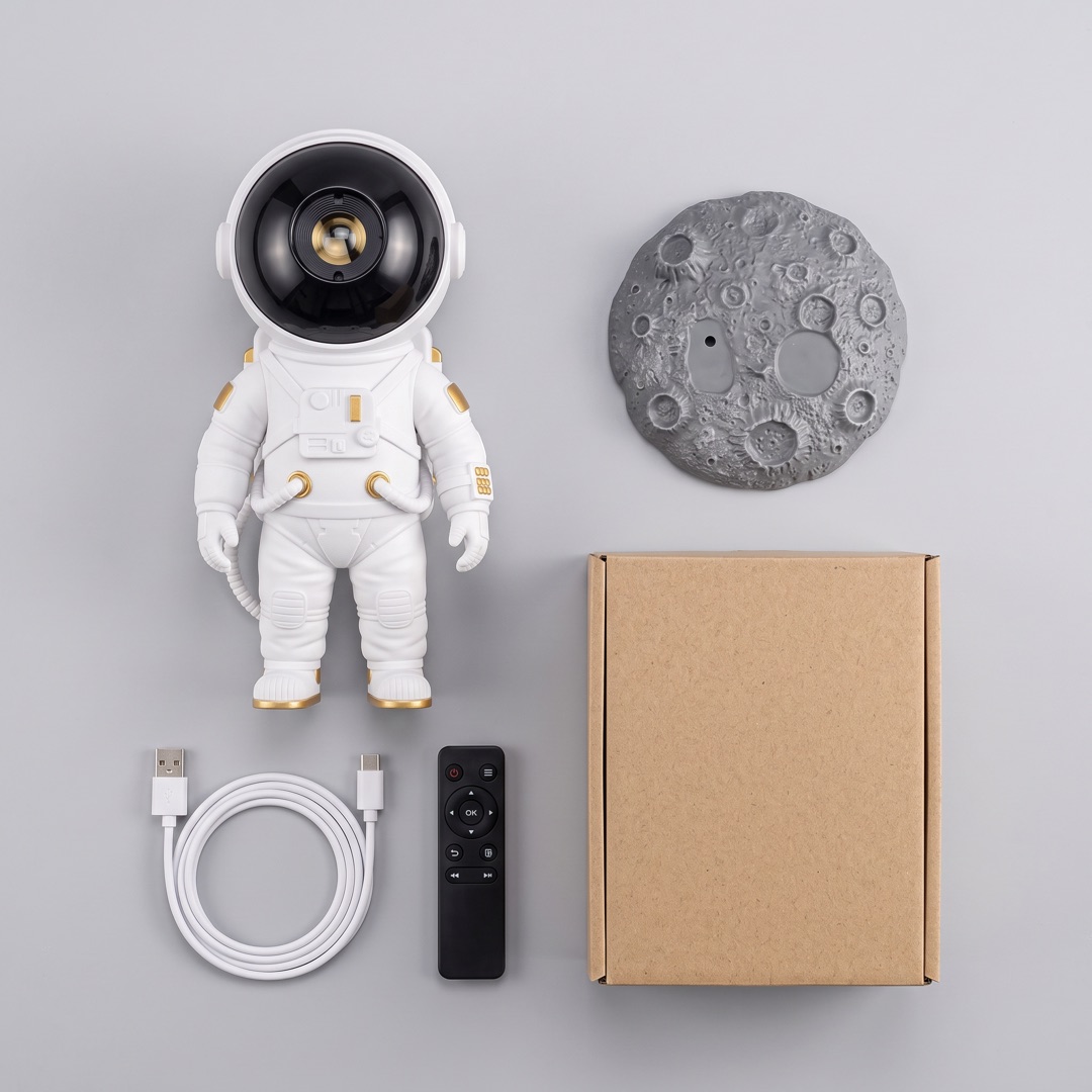 Qué incluye: proyector astronauta, control remoto y cable USB